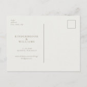 Crème Gouden Monogram Trouwen Save the Date Briefkaart (Achterkant)