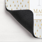 Crème Gouden Regendruppel Moderne Trendy Monogram Muismat (Hoek)