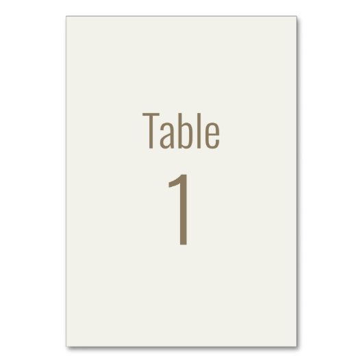 Crème Gouden Tekst Bruiloft Kaart (Voorkant)