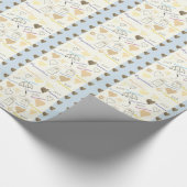 Crème Graffiti Stijl Douche Gift Wrap Cadeaupapier (Hoek)
