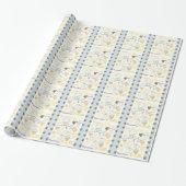 Crème Graffiti Stijl Douche Gift Wrap Cadeaupapier (Uitgerold)