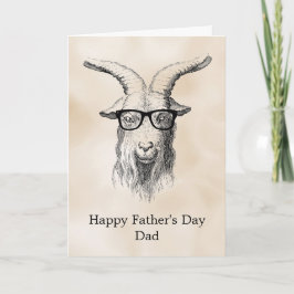 Crème Grijs Hipster Geit Kaart