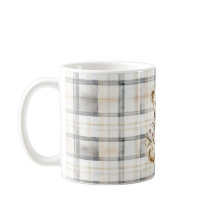 Crème Grijs Plaid Strepen Teddydbeer Liefde
