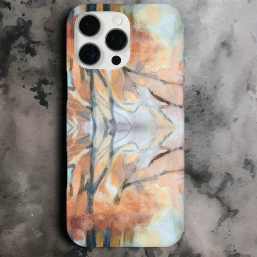 Crème grijs sinaasappel beige bruin abstract water Case-Mate iPhone case