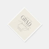 Crème grijze gepersonaliseerde minimalistische afs servet (Hoek)