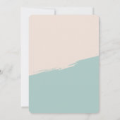 Crème Groen Aquarel Baby Shower Ter Ere Van Kaart (Achterkant)