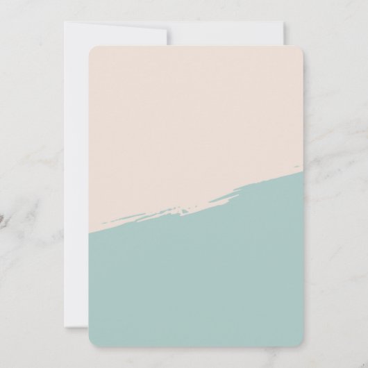 Crème Groen Aquarel Baby Shower Ter Ere Van  Kaart (Achterkant)