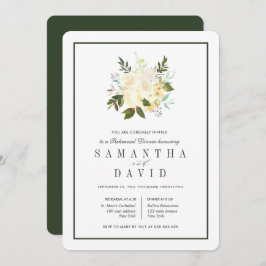 Crème + Groen | Biologisch bruiloft repetitie dine Kaart