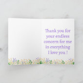 Crème Groen Eenvoudig Lavendel Bloemen Moederdag Feestdagen Kaart (Binnen)