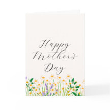 Crème Groen Eenvoudig Lavendel  Moederdag bloem