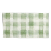 Crème Groen Geruit   Kussensloop (Achterkant-Rechts)
