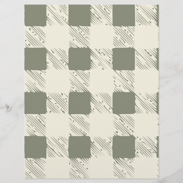 Crème & Groen Scrapbook Papier (Voorkant)