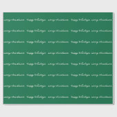 Crème Handgeschreven Inkt Groen Appel Vakantie Cus Cadeaupapier (Vlak)