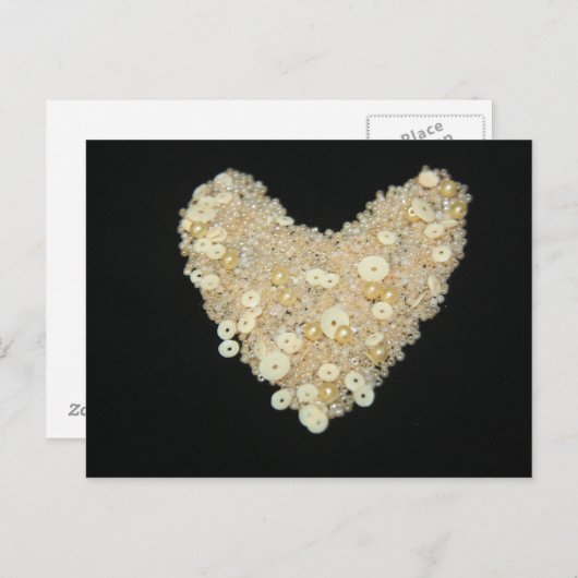 Crème Hart Kaart (Voorkant / Achterkant)