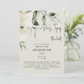 Crème Het binden van de Knot Hydrangeas Vrijgezell Kaart (Staand voorkant)