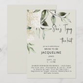 Crème Het binden van de Knot Hydrangeas Vrijgezell Kaart (Voorkant / Achterkant)