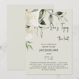 Crème Het binden van de Knot Hydrangeas Vrijgezell Kaart