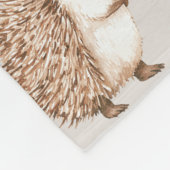 Crème Het leven is beter met een egel Fleece Deken (Hoek)