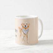 Crème Hond Puppy Liefde Koffiemok (Voorkant rechts)