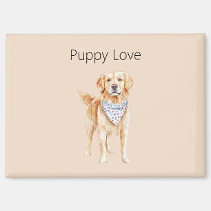 Crème Hond Puppy Liefde Magneet