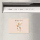 Crème Hond Puppy Liefde Magneet (Insitu (Vaatwasser))