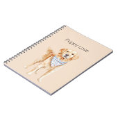 Crème Hond Puppy Liefde Notitieboek (Linkerzijde)