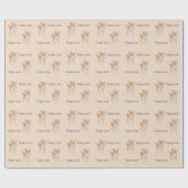 Crème Hond Puppy Love Cadeaupapier (Vlak)