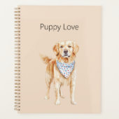 Crème Hond Puppy Love Planner (Voorkant)