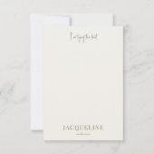 Crème Ik bind de Knoop Douche Bedankkaart (Voorkant)