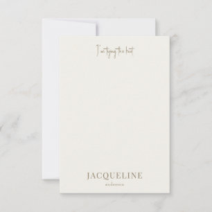 Crème Ik bind de Knoop Douche Bedankkaart