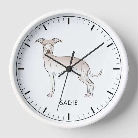 Crème Italiaanse Greyhound Lieve Hond Met Aangepas (Voorkant)