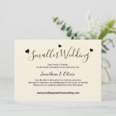 Crème ivoor Kleinere Trouwfoto Downsize Trouwen Aankondiging (Staand voorkant)