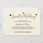 Crème ivoor Kleinere Trouwfoto Downsize Trouwfeest Aankondiging (Voorkant)