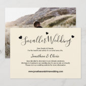 Crème ivoor Kleinere Trouwfoto Downsize Trouwfeest Aankondiging (Voorkant / Achterkant)