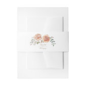 Crème Ivoor Waterverf Flower Elegant Boho Wedding Uitnodigingen Wikkel (Voorkant Voorbeeld)