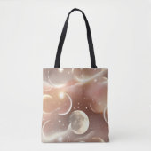 Crème Ivoorkleurige Perzik Maan Zachte Gloed Tote Bag (Voorkant)