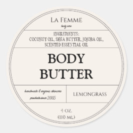 Crème Ivory White Minimal Cosmetic Product Label
