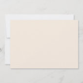 Crème kalligrafie scriptuur bruiloft bruidsuitnodi kaart (Achterkant)