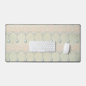  crème kant blauwgroen strass Victoriaans Bureaumat (Keyboard & Muis)