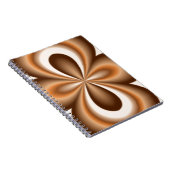 Crème Karamel Chocolade Patroon Notitieboek (Rechterzijde)