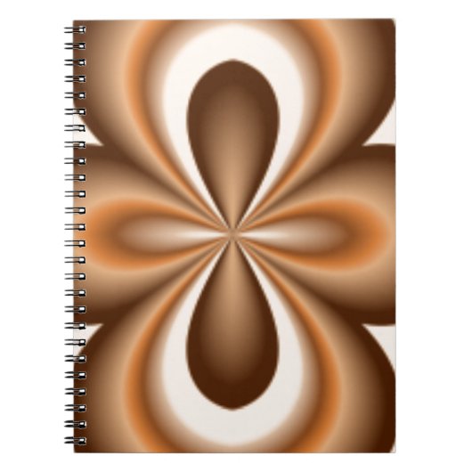 Crème Karamel Chocolade Patroon Notitieboek (Voorkant)