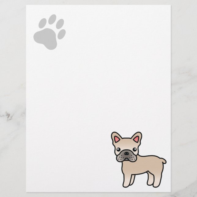 Crème Karton Franse Bulldog (Voorkant)
