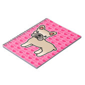 Crème Kartonnen Franse Bulldog Notitieboek (Linkerzijde)