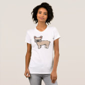 Crème Kartonnen Franse Bulldog T-shirt (Voorkant volledig)