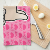 Crème Kartonnen Franse Bulldog Theedoek (Quarter Fold)