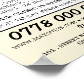 Crème Kat, Dierenarts, Veterinaire Dienst Adverten Poster (Hoek)