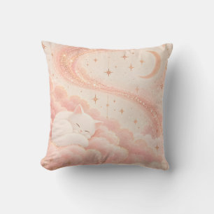 Crème Kat Roze Wolken Starlight Kussen