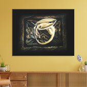 Crème Keltische Kunst Draak Fantasie  Canvas Afdruk (Insitu (Woonkamer))