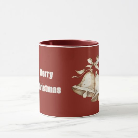 Crème Kerstbellen Mok (Midden)