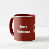 Crème Kerstbellen Mok (Voorkant links)